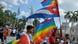 Kuba, Havanna: LGTBI Demonstranten protestieren für die Rechte der LGBT Community Kuba, Havanna: LGTBI Demonstranten protestieren für die Rechte der LGBT Community