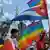 Kuba, Havanna: LGTBI Demonstranten protestieren für die Rechte der LGBT Community