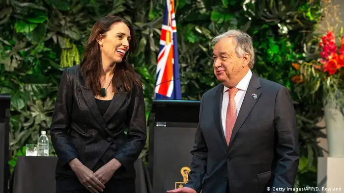 Neuseeland Auckland Antonio Guterres und Jacinda Ardern