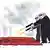 Карикатура Сергея Елкина: два охранника расстреливают из пистолетов красный ковер, за ними стоит Путин