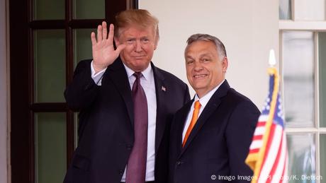 El presidente de EE. UU., Donald Trump, y el primer ministro húngaro, Viktor Orban.