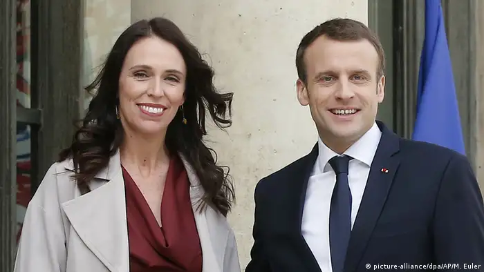 New Zealand premier Jacinda Ardern und French President Emmanuel Macron 