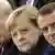 Trump, Merkel und Macron (Archivbild)