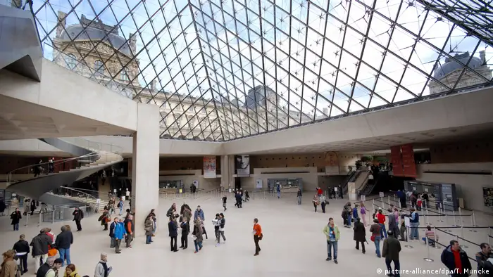 The pyramid at the entrance to the Louvre, by I. M. Pei