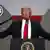 Trump with arms spread