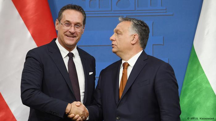 Ungarn Budapest Ministerpräsident Orban und Vizekanzler Österreich Heinz-Christian Strache