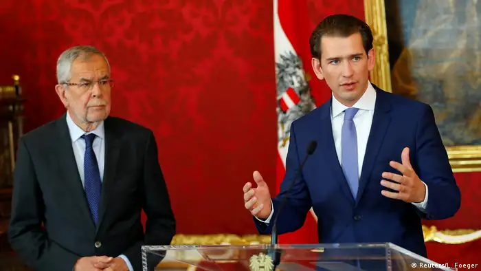Österreich Wien PK Kanzler Kurz und Präsident Van der Bellen planen Neuwahlen