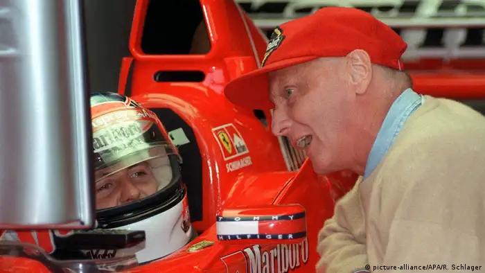 Niki Lauda und Michael Schumacher (picture-alliance/APA/R. Schlager)