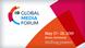Banner zur Bewerbung des Global Media Forum mit Thema, Datum und Ort Banner zur Bewerbung des Global Media Forum mit Thema, Datum und Ort
