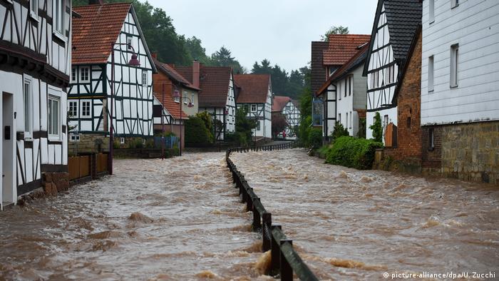 High water in Nordhessen, Germany