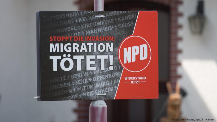 Plakat protiv migracije NPD-a
