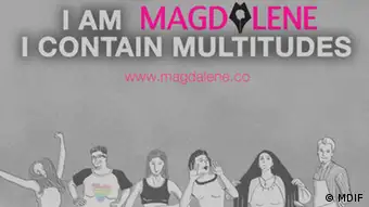 Campaign banner of Indonesian website Magdalene saying I am Magdalene - I contain multitudes
