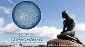 Dänemark Logo COP 15 Klimakonferenz Kopenhagen und Meerjungfrau
