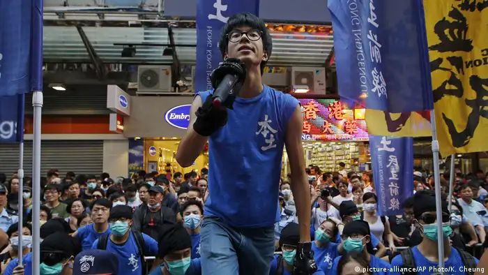 黃台仰曾經是香港本土運動 及2016年旺角事件的領導者之一。(2015)
