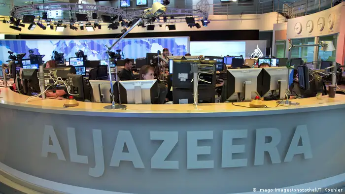 قاعة الأخبار الرئيسية بقناة الجزيرة في الدوحة
