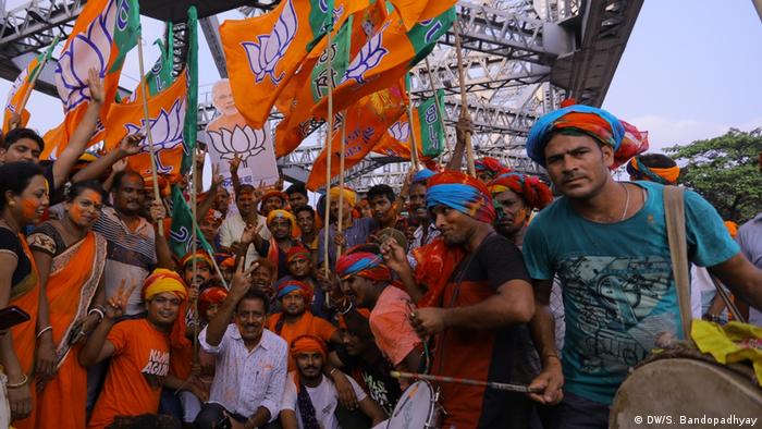 Indien Wahl 2019 | Westbengalen, Anhänger der Bharatiya Janata Party