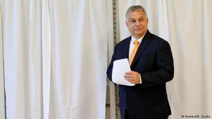 Europawahl l Ungarn Parlamentswahl - Premierminister Viktor Orban gibt seine Stimme in Budabpest ab