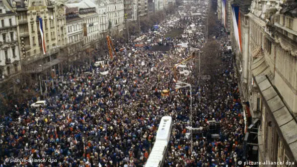 Samtene Revolution Prag 1989