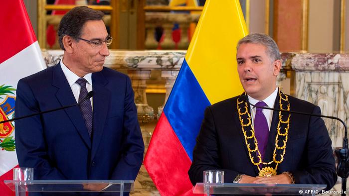 Peru Präsident Martin Vizcarra trifft Kolumbiens Präsident Ivan Duque in Lima