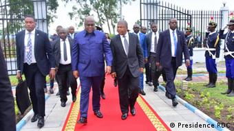DR Kongo Besuch des angolanischen Präsidenten João Lourenço und des ruandischen Präsidenten Paul Kagamé in Kinshasa