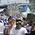 Honduras Tegucigalpa - Unterstützer von Juan Orlando Hernandez demonstrieren gegen Mitgliedes Gesundheitswesen
