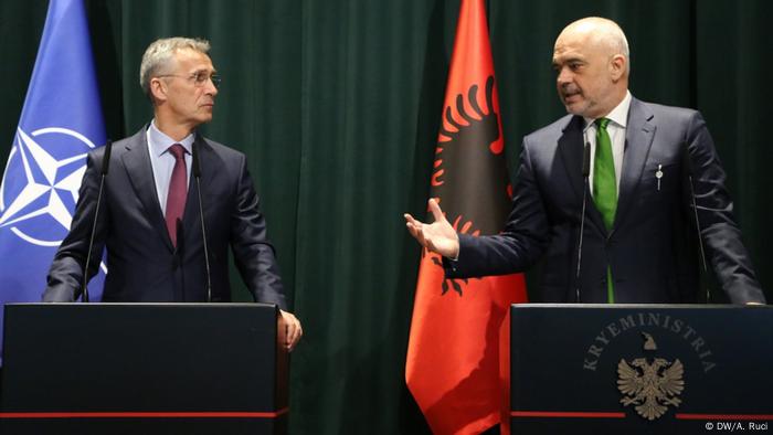 Albanien, Tirana: Pressekonferenz mit Premierminister Rama und Jens Stoltenberg