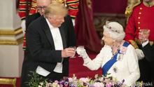 Isabel II y Trump resaltan valores comunes británicos y estadounidenses