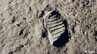 Fußabdruck am Mond.