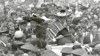 Die Apollo 11-Astronauten mitten in einer Parade in Mexiko-Stadt.