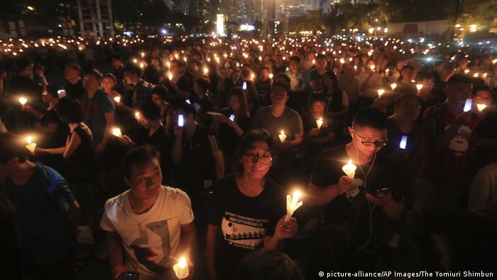 Hongkong Gedenken zum 30. Jahrestag des Tiananmen-Massakers (picture-alliance/AP Images/The Yomiuri Shimbun)