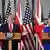 کنفرانس مطبوعاتی ترزا می و دونالد ترامپ، نخست وزیر بریتانیا و رئیس جمهور آمریکا، در لندن