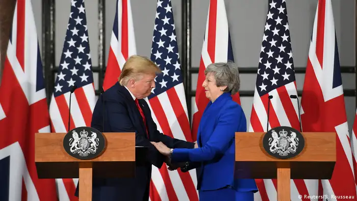 Großbritannien US-Präsident Donald Trump & Theresa May, Premierministerin