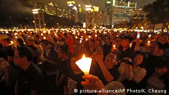 Hongkong Gedenken an Massaker von Tiananmen in Peking 1989