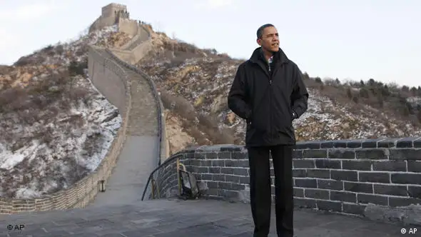 USA China Obama Chinesische Mauer Flash-Format