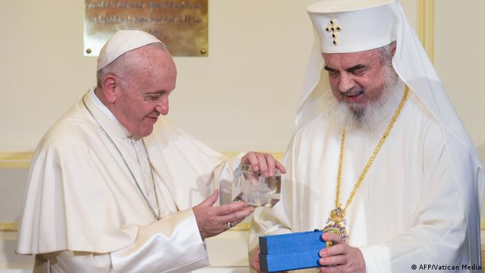 Rumänien Bukarest Papst Franziskus und Patriarch Daniel (2019)