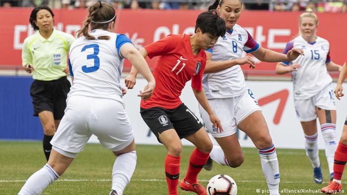 Frauenfußball Freundschaftsspiel Südkorea vs Island