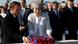 Normandy, France. D-Day 75th anniversary, Emmanuel Macron and Theresa May Normandy, France. D-Day 75th anniversary, Emmanuel Macron and Theresa May
