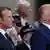 Os presidentes da França, Emmanuel Macron, e dos Estados Unidos, Donald Trump celebram o Dia D na Normandia