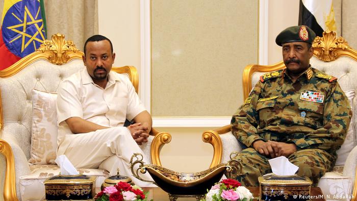 Ethiopian Prime Minister Abiy Ahmed and Sudan's General Abdel Fattah Al-Burhan Abdelrahman
