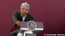 June 8, 2019***
Mexico's President Andres Manuel Lopez Obrador takes part on a 'unity' rally to defend the dignity of Mexico and talks about the trade negotiations with the U.S in Tijuana, Mexico June 8, 2019. REUTERS/Jorge Duenes
