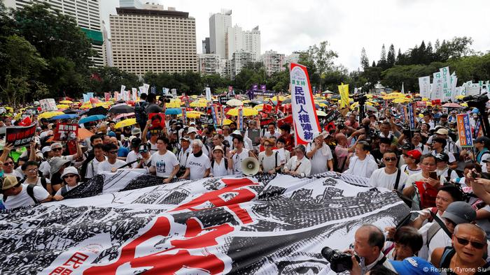 Hongkong Demonstration gegen das Zulassen von Auslieferungen nach China