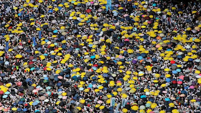 Hongkong Demonstration gegen das Zulassen von Auslieferungen nach China