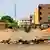 An informal roadblock set up in Khartoum