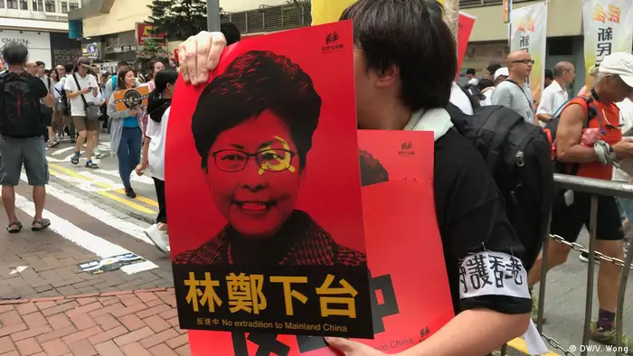 Hongkong Demonstration des Gesetzes gegen die Auslieferung