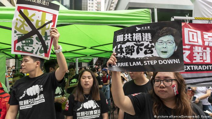 Hongkong Demonstration gegen das Zulassen von Auslieferungen nach China