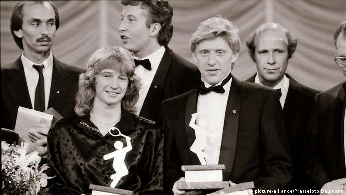 Steffi Graf y Boris Becker en 1986.