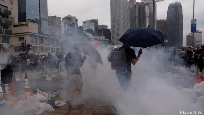 Hong Kong Demonstration gegen das Zulassen von Auslieferungen nach China