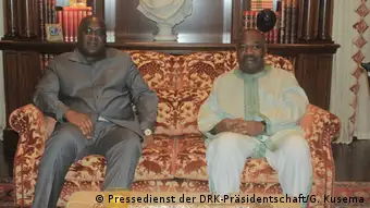 Präsidenten der Demokratischen Republik Kongo Félix Tshisekedi und Amtskollege Ali Bongo Ondimba