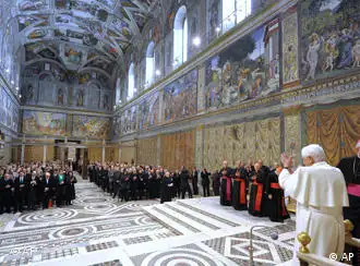 Pope Benedict in the Sistine Chapel
