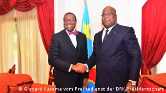 DRK-Präsident Felix Tshisekedi und Akinwumi ADESINA